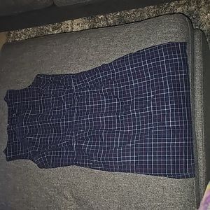 Tommy Hilfiger size 10 navy dress with blue, pink and white checks. Sleeveless